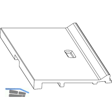 MACO Fiber-Therm Zwischenprofil mit Wasserschlitze B=115 mm L=6500 mm GFK silber