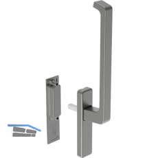 GU HS Drehgriffgarnitur DIRIGENT 180� Griff innen ohne PZ Muschel au�en silber