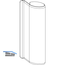 MACO Abdeckung Bandwinkel DTuni, silber (360952)