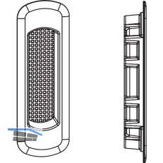 MACO HS Muschelgriff kurz 110 x 36 mm, Einlasstiefe 13 mm, Alu silber (358341)