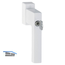 HOPPE Fenstergriff TOULON Sperrzylinder Secustik, VK 32-42 mm, weiss