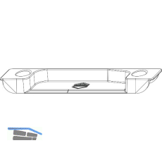 MACO MM Hebeteil, Falzluft 4 mm, Versatz 9 mm, silber, links (356505)