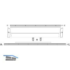 MACO SKB-S/SE/Z/PAS Profil-Set Gr. 2 FFB 901-1050 mm L=2230 mm silber