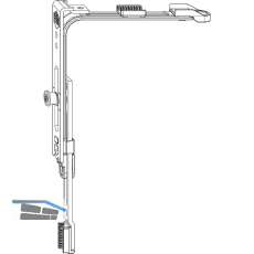 MACO MM Eckumlenkung kurz, Stulpverschraubung, 1 iS, silber (216712)