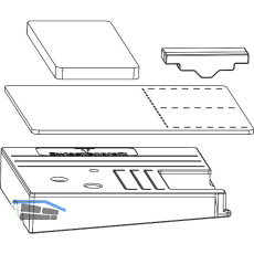 MACO HS Dichtungsplatten-Set m.Entw�sserung, Zwischenprofil 99, links, silber