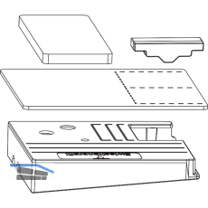 MACO HS Dichtungsplatten-Set m.Entw�sserung, Zwischenprofil 99, rechts, silber