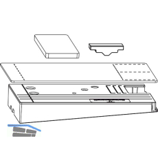 MACO HS Dichtungsplatten-Set m.Entw�sserung, Zwischenprofil 155, rechts, silber