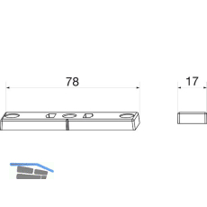 MACO Schlie�teil �ffnungsbegrenzung, f�r Kunststoff- und Aluprofile, silber