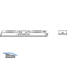 MACO Schnapper 2-flg. ohne Beschlagsnut, Kunststoff silber (57891)