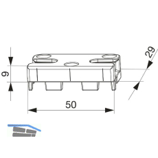 MACO Schlie�teil iS PVC 12/20-13, ALPHACAN/KBE/VEKA, silber (96883)