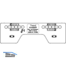 MACO Bohrlehre f�r Eck-/Scherenlager PVC mit 3 mm Positionszapfen