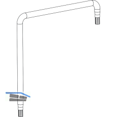 MACO Einstellschl�ssel f. i.S.-Zapfen, TX15, 2 x gebogen, L=75 mm (44192)