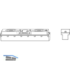 MACO Schnapper 2-flg. f�r Beschlagsnut, Kunststoff silber(55189)