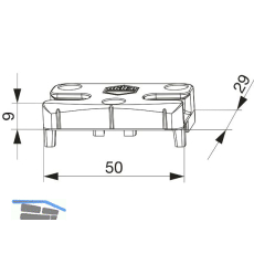 MACO Schlie�teil iS PVC 12/20-13, KBE/IVAPER/PLAFEN/PROPLEX, silber (96623)