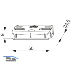 MACO Schlie�teil iS PVC 12/20-13, K�MMERLING/SALAMANDER/VEKA, silber (96656)