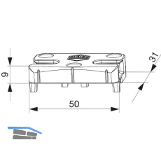 MACO Schlie�teil iS PVC 12/20-13, VEKA, silber (96884)