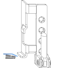 MACO Ecklager AS f�r Falzecklagerband mit �V, 12/20 mm, links, silber (54693)