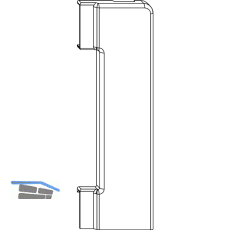 MACO Abdeckung lang Ecklager AS, verkehrswei� RAL 9016, links (43623)