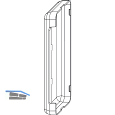 MACO Abdeckkappe Fl�gelteil f. Paumellenband, titan (43803)