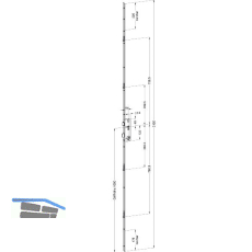WINKHAUS Mehrfachverriegelungsschloss 5-fach easy-Lock DIN, DM 55, verzinkt