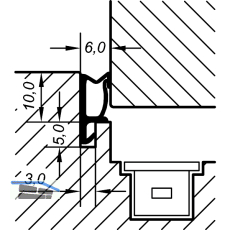 �berschlagdichtung ACF 5473 H, Kunststoff wei�