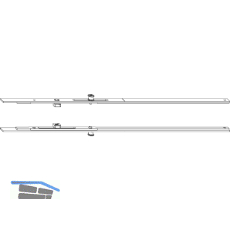 MACO SKB-Z Breitenteil-Set Gr. 3, 1iS, FFB 1251-1450 mm, silber (455520)