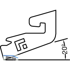 GUTMANN Halter H 60/20 zu Spree-D 24 OF f�r 20�, Kunststoff schwarz