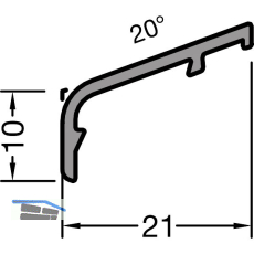 GUTMANN Fl�gelabdeckprofil FP 8849, L=6000 mm, Aluminium hellbronze (G214)
