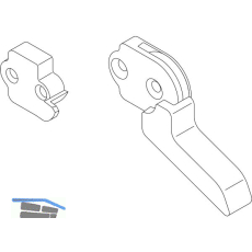 MACO RUSTICO Faltladenkupplung mit Hebel, Ladenabstand 25 mm, schwarz (13101)