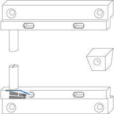 MACO RUSTICO Schlie�zapfenplatten-Garnitur R3, Ladenabstand 17 mm, schwarz