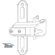 MACO RUSTICO Ladenkreuzband BLR gerade, verstellbar, schwarz (14384)