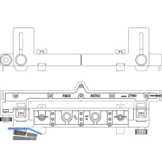MACO RUSTICO Bohrlehre BLR Anschlag gemeins. Band m. Lasche+Haltekonsole+Kloben