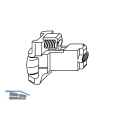 Rollfalle zu Schloss Z-TS, als Ersatz der Standardfalle f�r Pendelt�ren,DM 55 mm