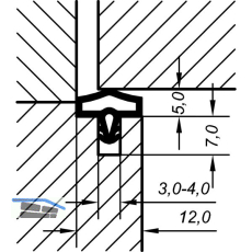 Innent�rdichtung EV 0680 KS, Kunststoff beige
