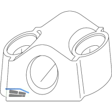 MACO RUSTICO Stangenf�hrung B=36 mm, Kunststoff schwarz (43648)