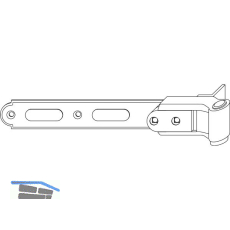 MACO RUSTICO Ladenlangband BLR fl�chenb�ndig L=340 mm, verstellbar, schwarz