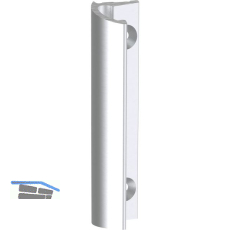 MACO Balkont�rgriff SOFT, L�nge 70 mm, Aluminium silber eloxiert
