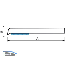 Flachleiste ohne Lippe 100mm selbstklebend, wei�