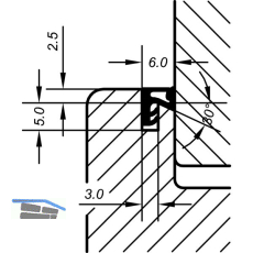 �berschlagdichtung ACF 6020, Kunststoff rustikalbraun