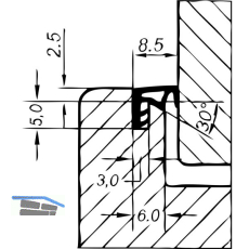 �berschlagdichtung ACF 5891, Kunststoff rustikalbraun