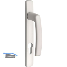 MACO Balkont�rgriffhalbgarnitur HARMONY Langschild - au�en hoch, wei�