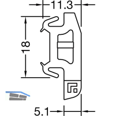 GUTMANN Halter H 50 zu Spree 24 OF, Kunststoff transparent