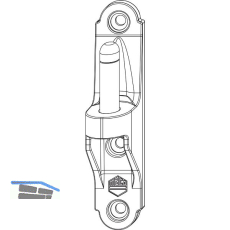 MACO RUSTICO Ladenplattenkloben MMV, Klobenabstand 22,5 mm, schwarz (202225)
