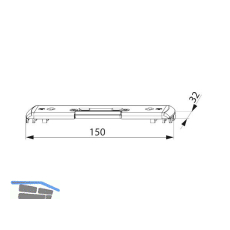 MACO Schlie�teil f�r Kunststoff zu MF, f�r E-�ffner, silberf�rbig (209979)