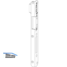 Schlie�blech f. Falle/Riegel, inkl. Magnet. zu STV FRA 4/18, rechts,verz. silber