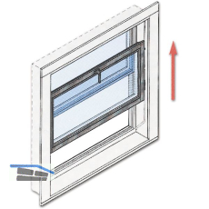 Vertikalschiebefensterbeschlag HAWA-Vertical 150/3 oder 150/5, Kunstst. wei�
