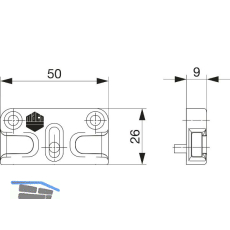 MACO Schlie�teil iS PVC 12/20-13, DIMEX/SCH�CO, silber (96688)