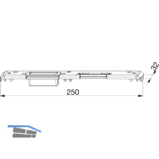 Fallen- und Riegelschlie�teil Beschlagsnut gegen�ber f. E�, rechts, (209104)