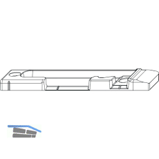 MACO Kippschlie�teil senkrecht, Falzluft 12 mm, Eurofalz 24 mm, 13V, rechts