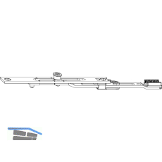 MACO MM Stulpverl�ngerung verl�ngerbar 1 iS L=140 mm silber (201841)